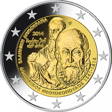 Moneta 2 Euro Grecia 2014 Dominikos Theotokopoulos - Commemorativa UNC
