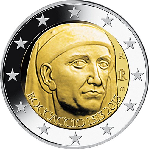 2 Euro Itália 2013 700 Anos Nascimento Giovanni Boccaccio